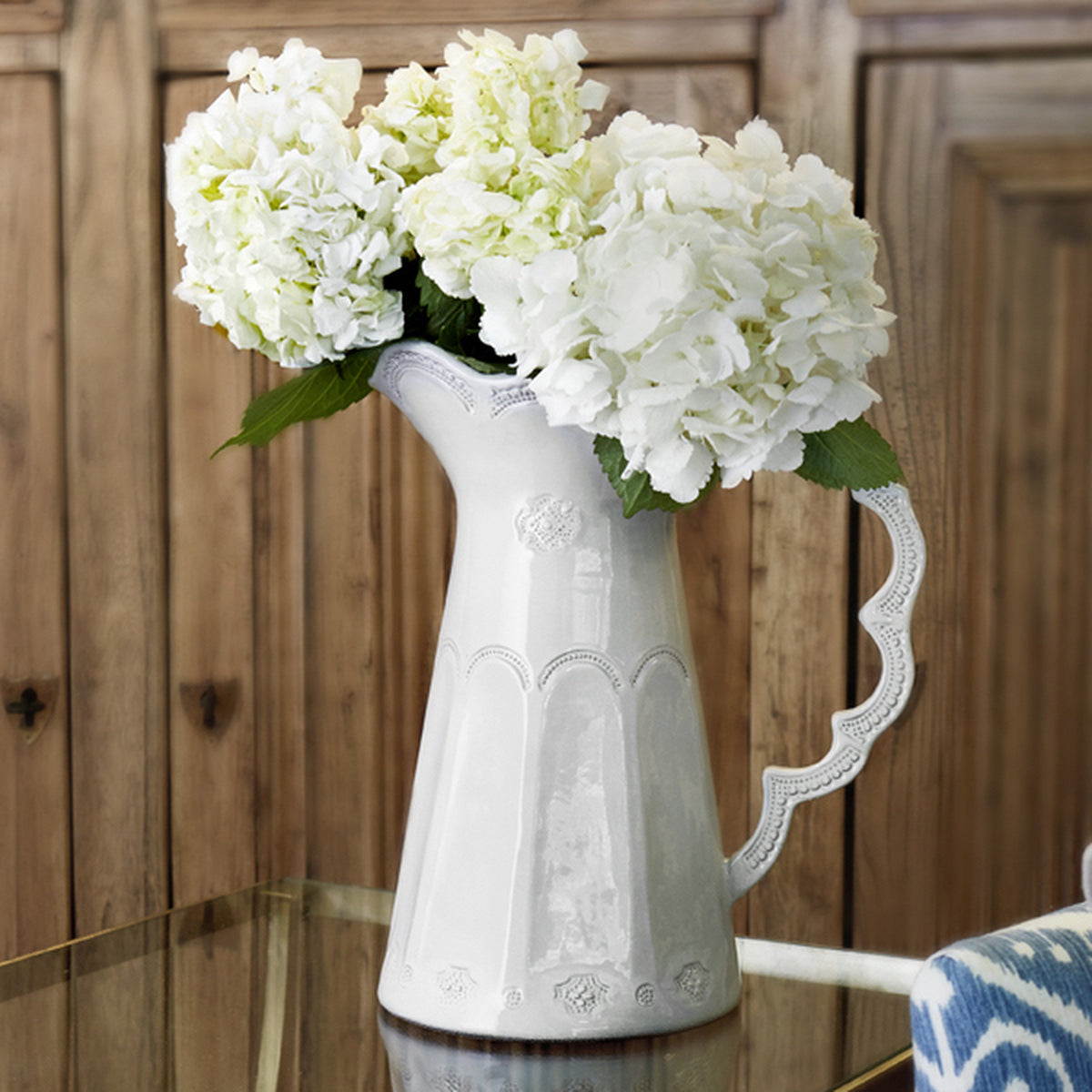 ARTE ITALICA: Merletto Antique Scalloped Pitcher - Artistica.com