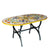 CERAMIC STONE TABLE + IRON BASE: PISA Design^ - Hand Painted in Deruta, Italy. - Artistica.com