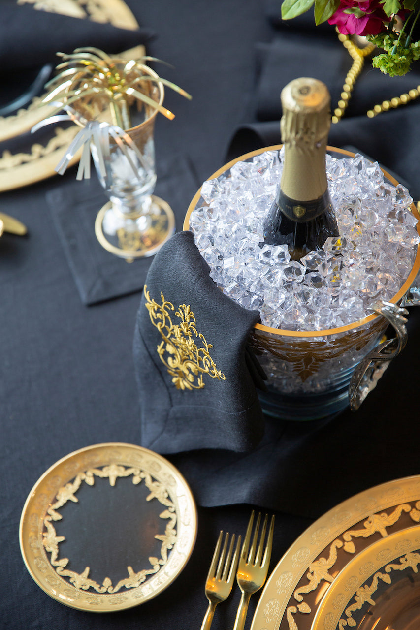 ARTE ITALICA: Vetro Gold Bread Plate - Artistica.com