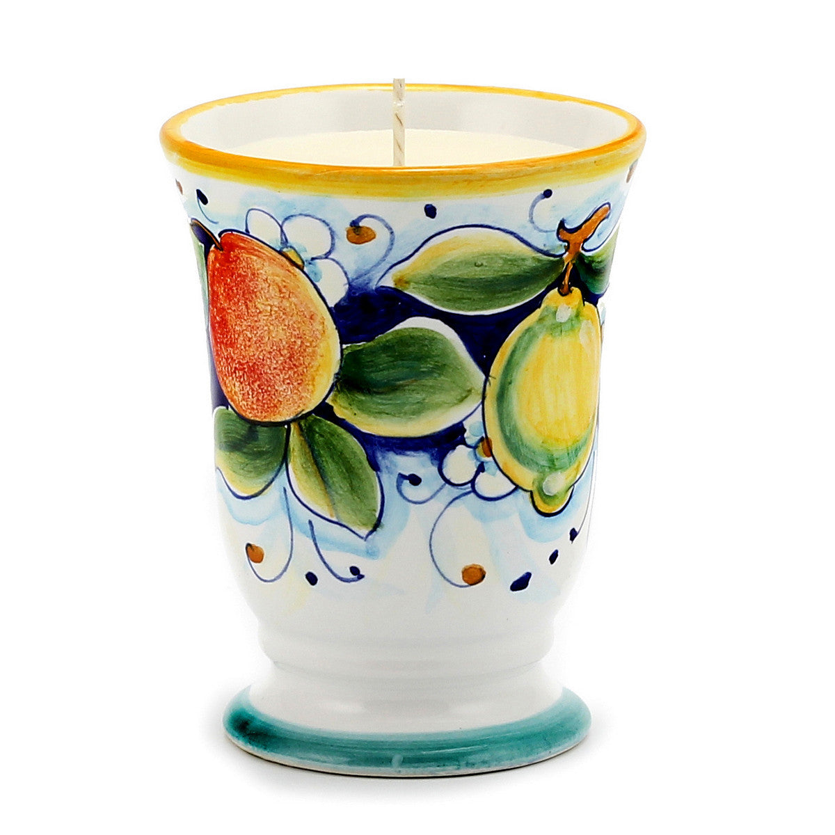 DERUTA CANDLES: Bell Cup Candle ~ Deruta Frutta Design - Artistica.com