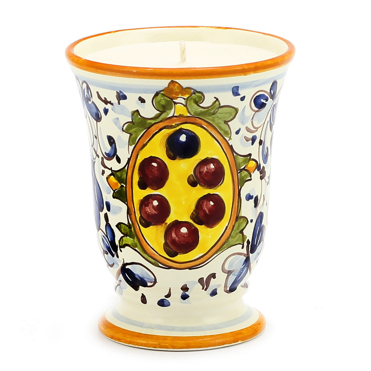 DERUTA CANDLES: Bell Cup Candle ~ Majolica Medici Design - Artistica.com