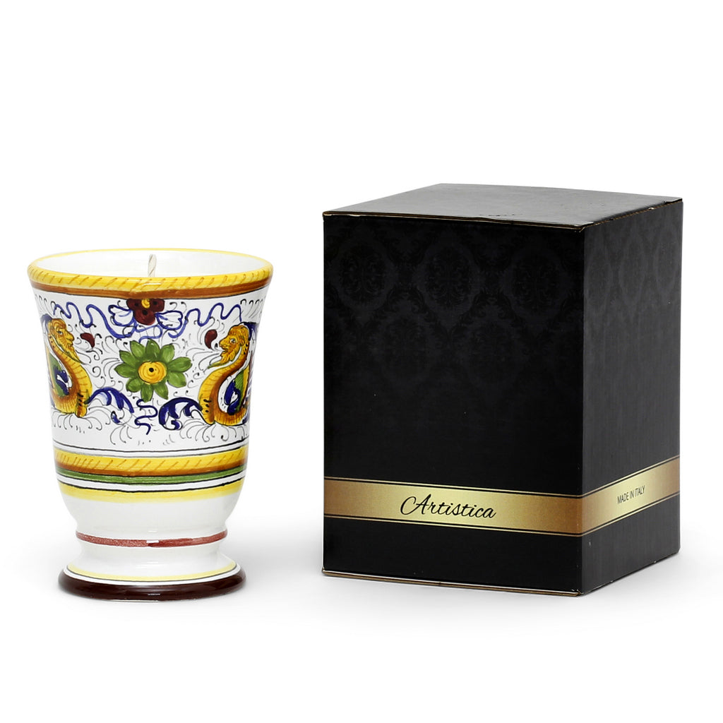 DERUTA CANDLES: Bell Cup Candle ~ Deruta Raffaellesco  Design - Artistica.com