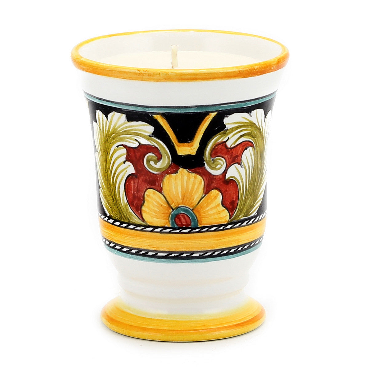 DERUTA CANDLES: Bell Cup Candle ~ Deruta Vario #4 Design - Artistica.com