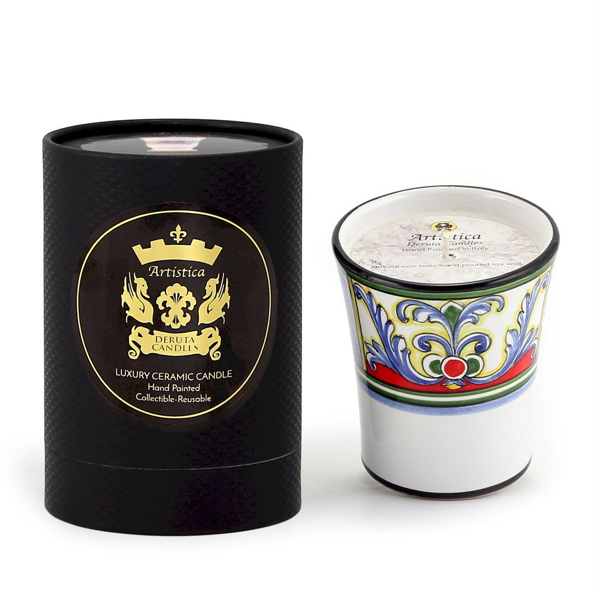 DERUTA CANDLES: Contempo Cup Candle ~ Deruta Yasmine Design - Artistica.com