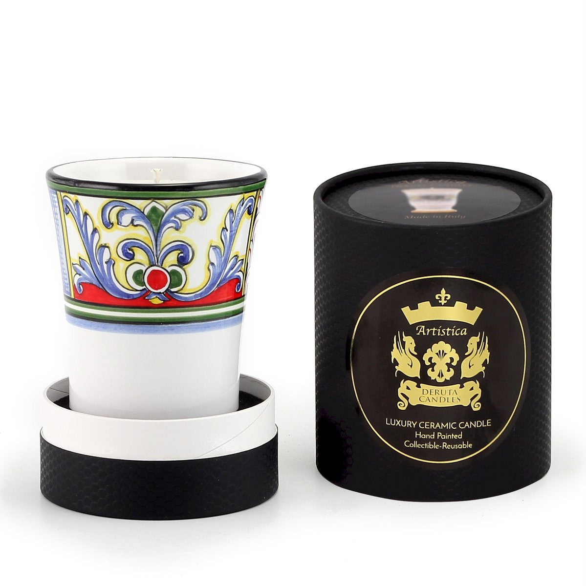 DERUTA CANDLES: Contempo Cup Candle ~ Deruta Yasmine Design - Artistica.com