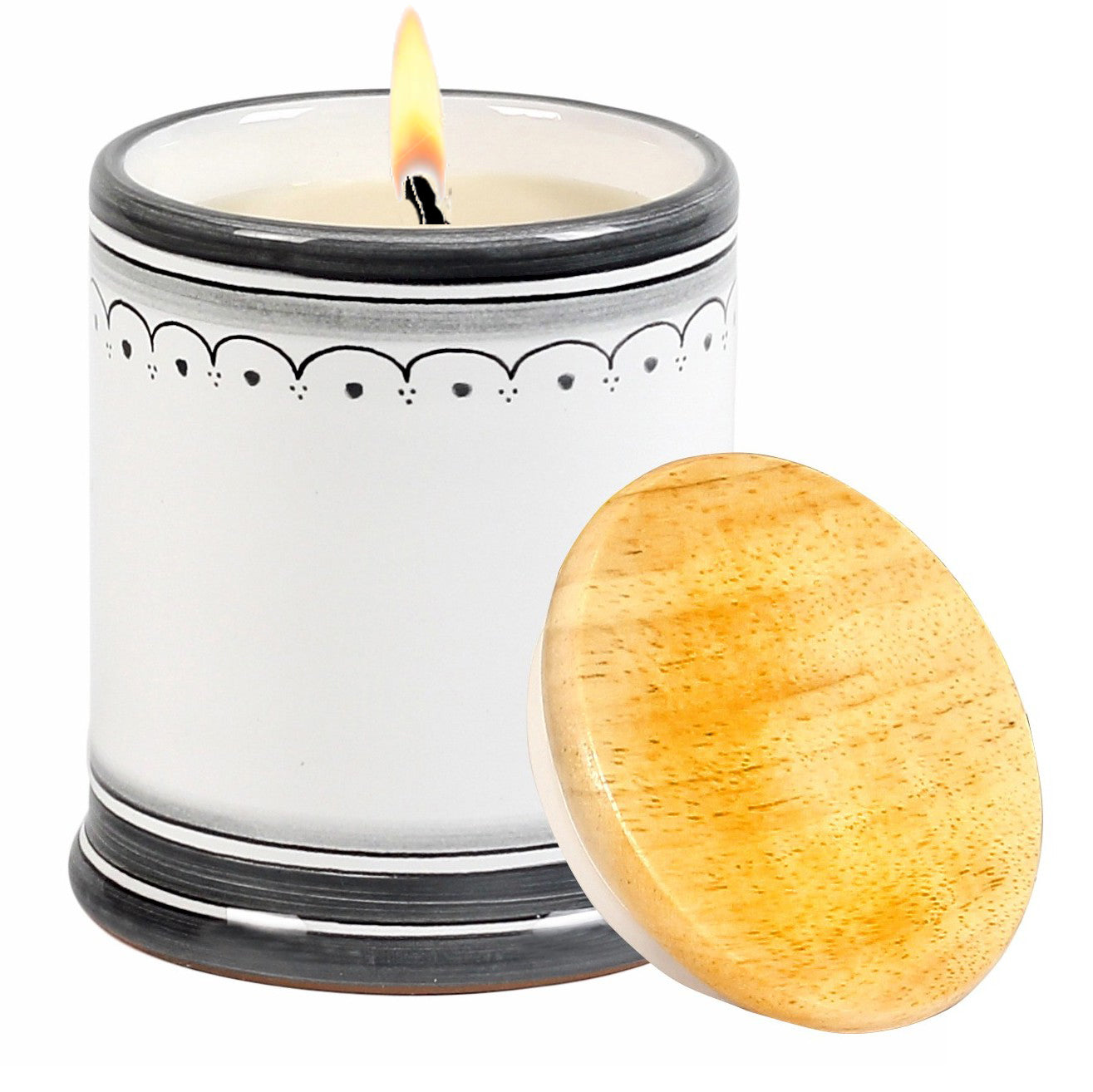 DERUTA CANDLES: Jar Cup Candle with lid ~ Shades of Gray - Artistica.com