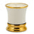 DERUTA CANDLES: Deluxe Precious Cup Candle ~ Ausonia Bianco Design ~ Pure Gold Rim - Artistica.com