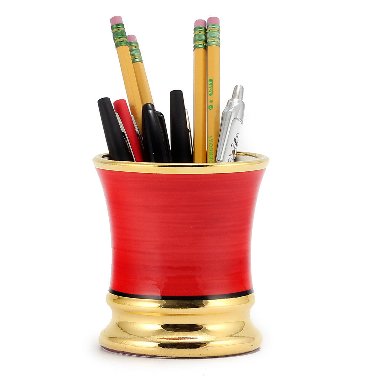 ROMANTICA: Deluxe Precious Cup Candle ~ Coloris Rosso Design ~ Pure Gold Rim - Artistica.com