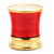 HOLIDAYS CANDLE: Deluxe Precious Cup Candle ~ Coloris Rosso Design ~ Pure Gold Rim - Artistica.com