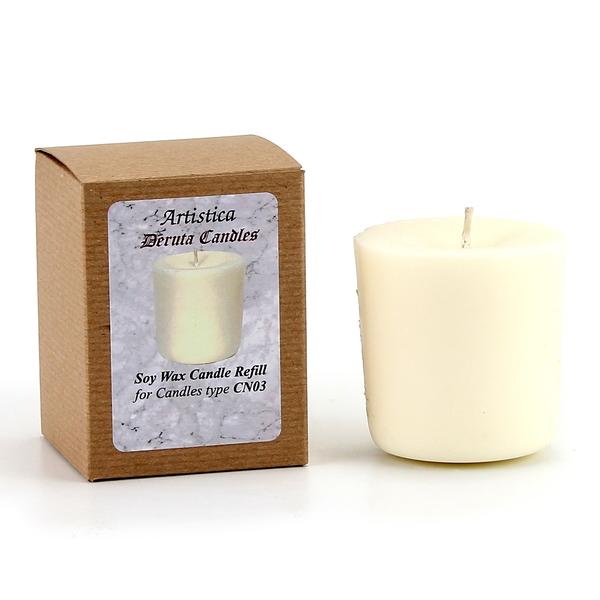 Refill for Deruta Candle #CN05 Frosted Glass/Ceramic Base - Artistica.com