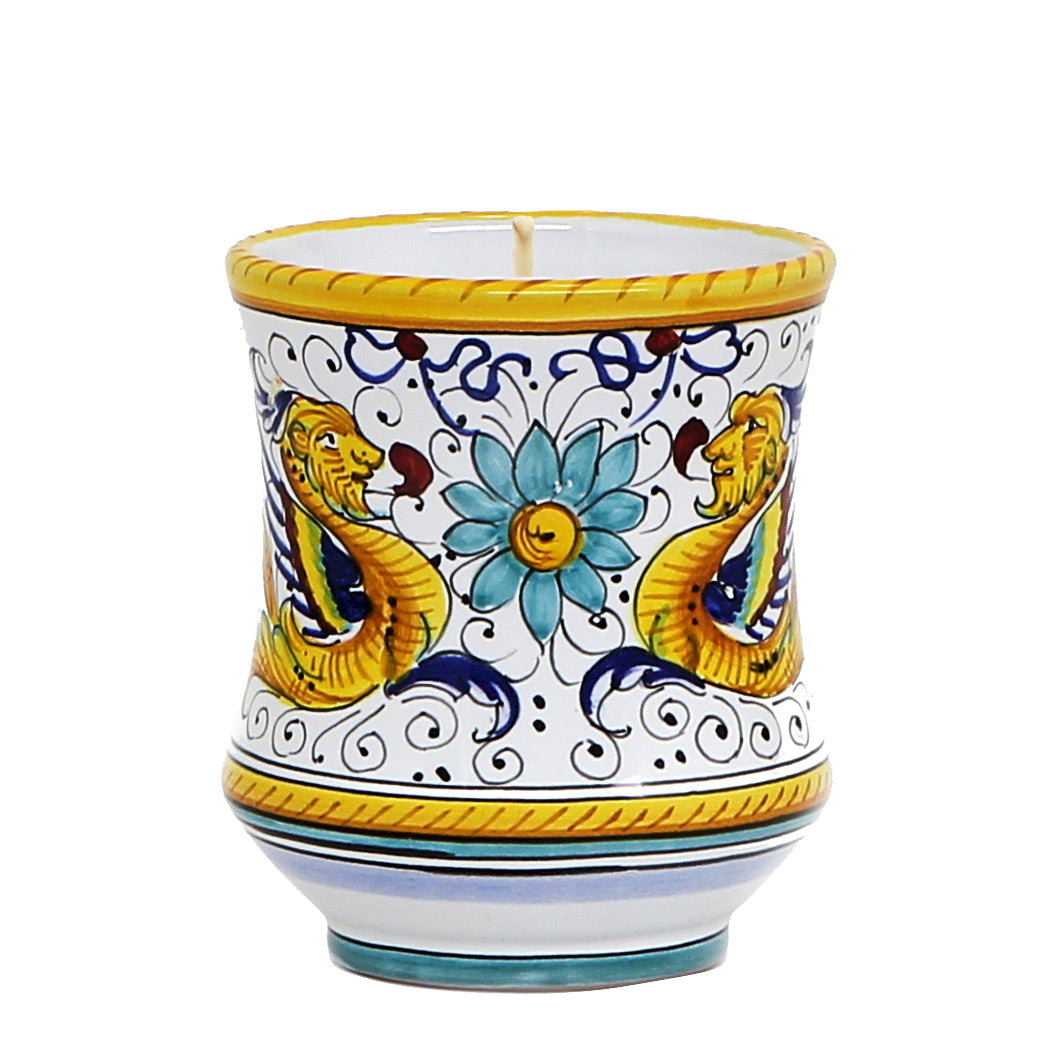 DERUTA CANDLES: Deluxe Precious Concave Candle RAFFAELLESCO DELUXE Design - Artistica.com