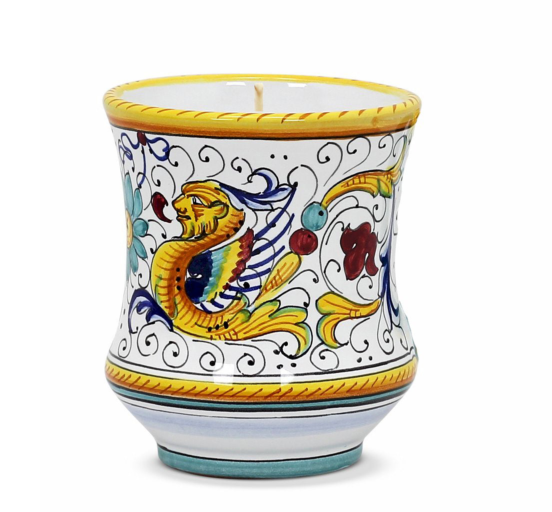HOLIDAYS DERUTA CANDLES: Deluxe Precious Concave Candle RAFFAELLESCO DELUXE Design - Artistica.com