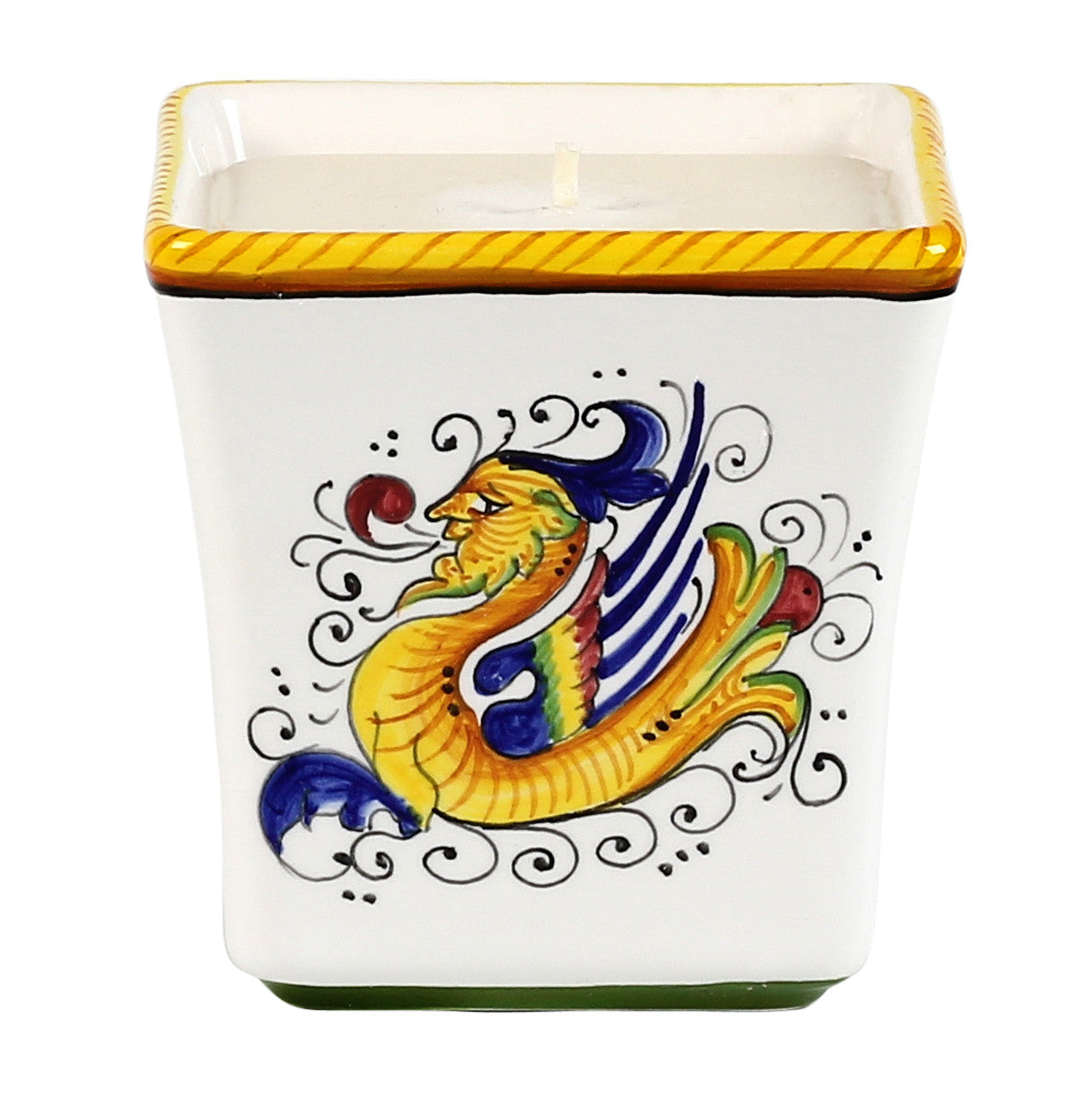 DERUTA CANDLES: Square Flared Candle Raffaellesco Design - Artistica.com