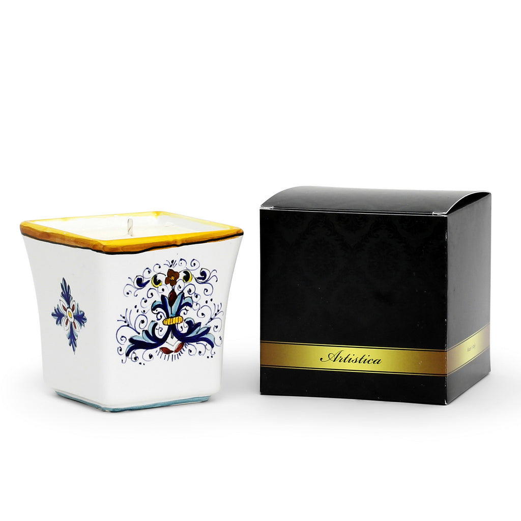 DERUTA CANDLES: Square Flared Candle Ricco Deruta Design - Artistica.com