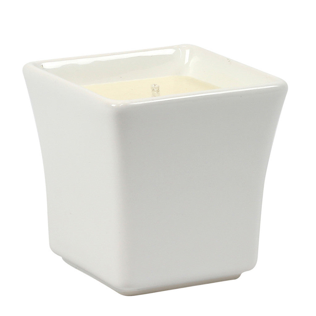 PURITY SPA CANDLE: Square Flared Candle pure White - Artistica.com