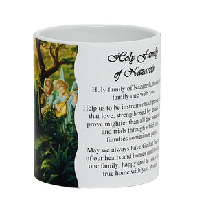SUBLIMART: Prayer Candle - Porcelain Soy Wax Candle - Holy Family of Nazareth