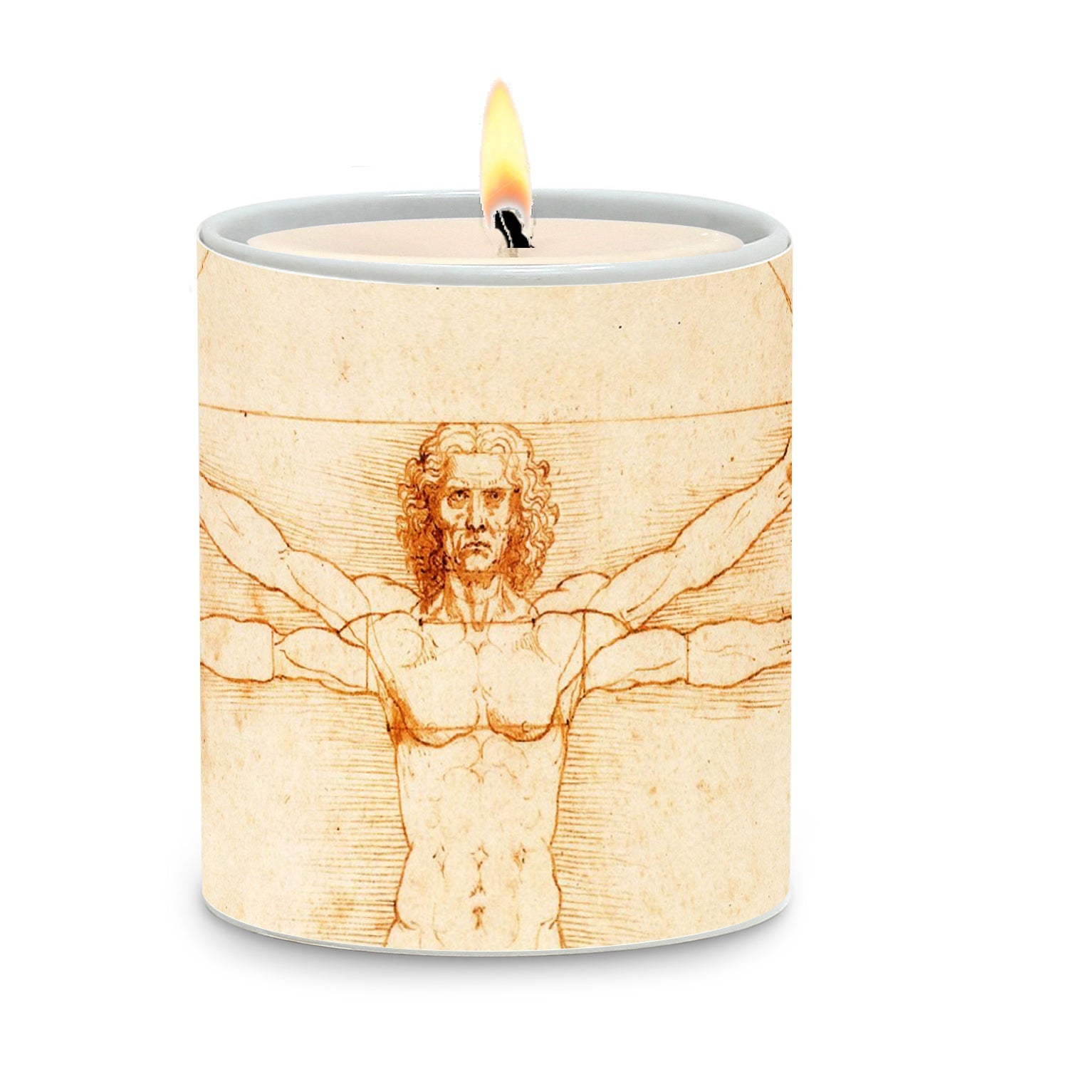 SUBLIMART: Affresco - Porcelain Soy Wax Candle 'Vitruvian Man' (Design #AFF11)