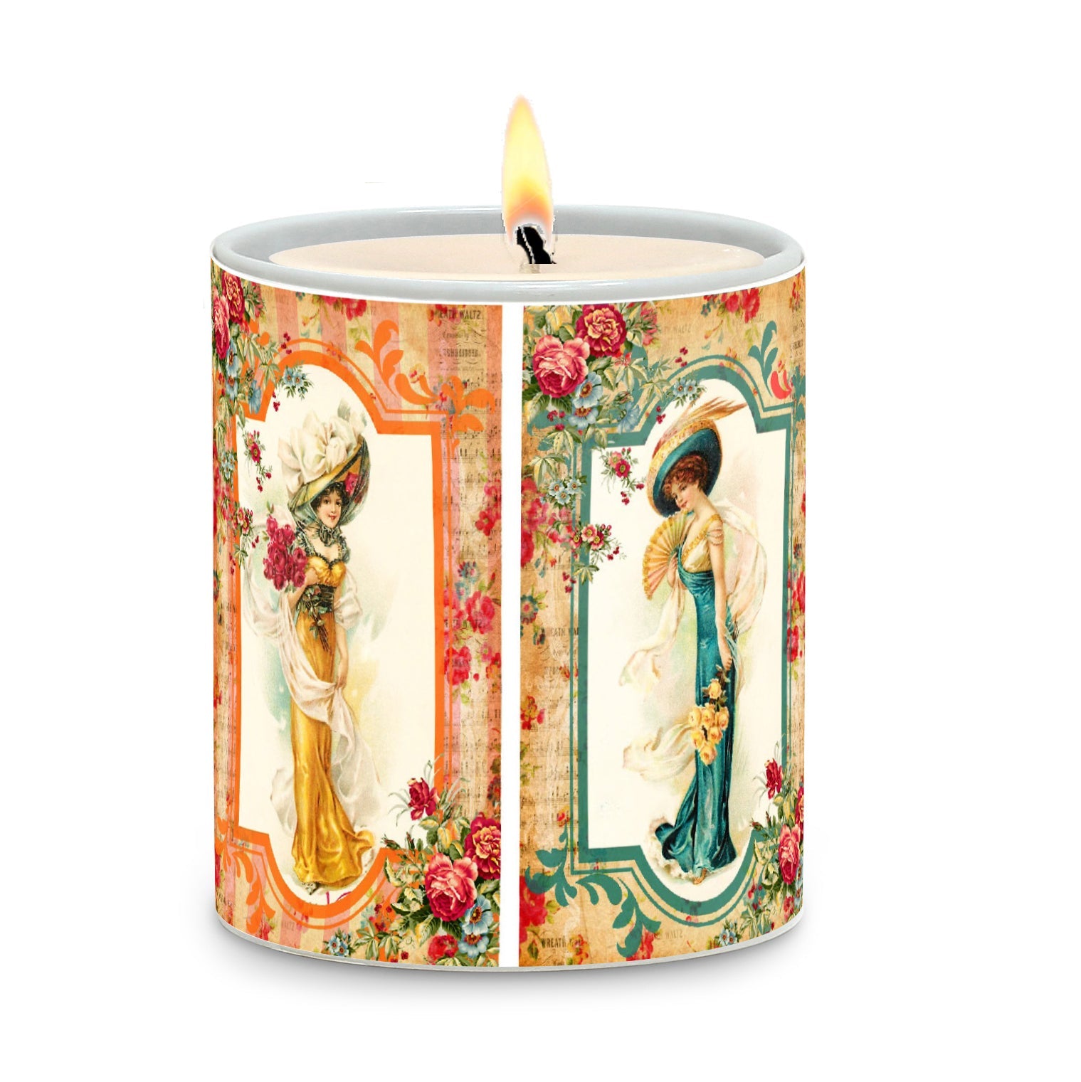 SUBLIMART: Damas - Porcelain Soy Wax Candle (Design #DMS01)