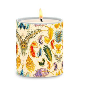 SUBLIMART: Floral - Porcelain Soy Wax Candle 'Feathers" (Design #FLO06)