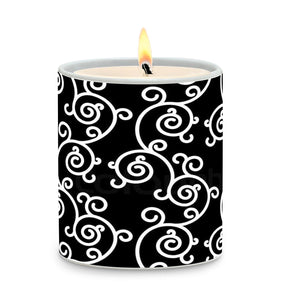 SUBLIMART: Geometric - Porcelain Soy Wax Candle 'Swirly' (Design #GEO12)
