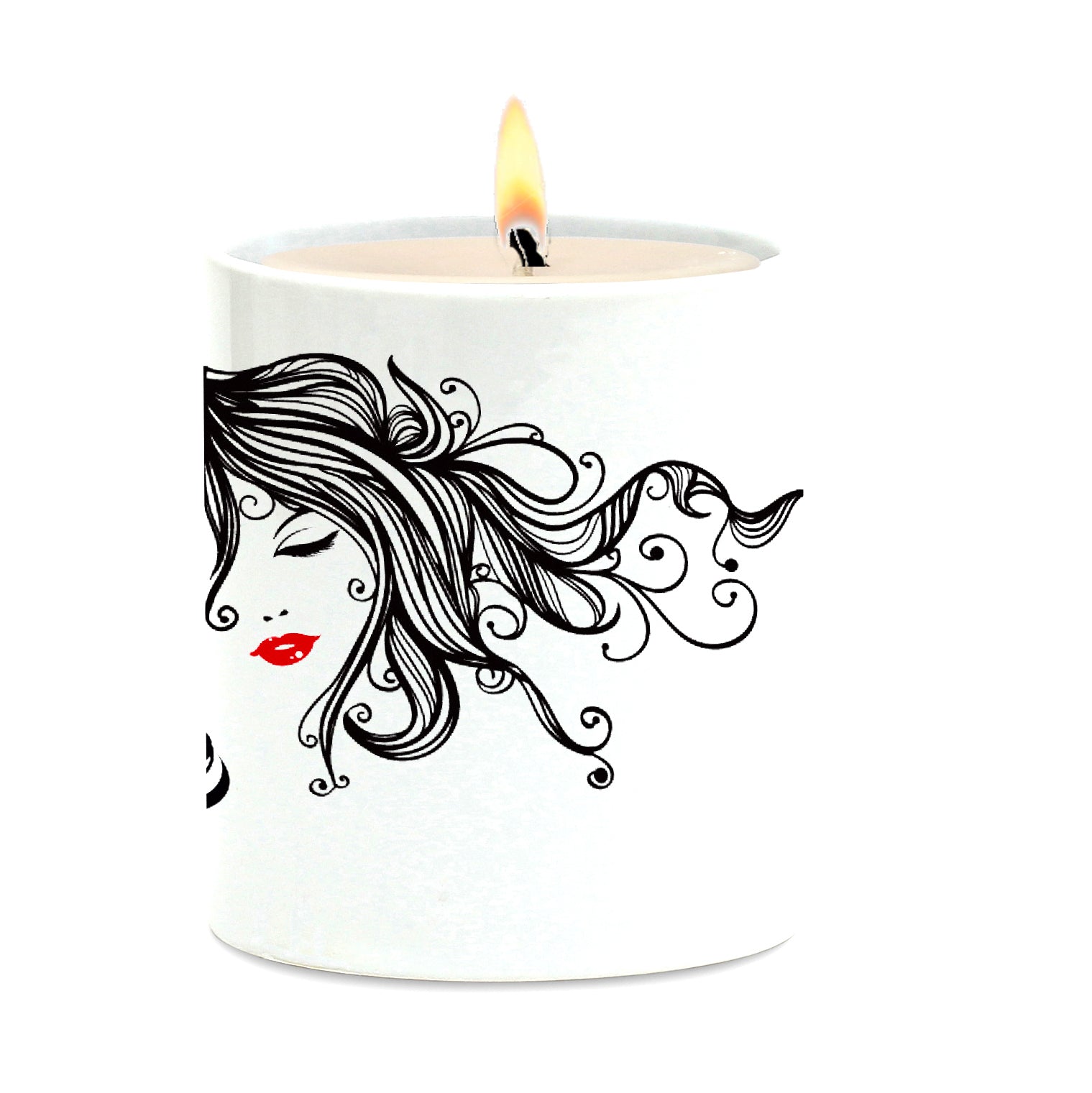 SUBLIMART: Bella Donna Lineart - Porcelain Soy Wax Candle (Design #LIN02)