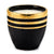 HOLIDAYS DERUTA MILANO: Large Candle Black with Hand Painted Pure Gold Stripes - Artistica.com