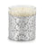 CRYSTAL CANDLES: Bass relief Design with Silver Leaf finish ~ (10 Oz) - Artistica.com