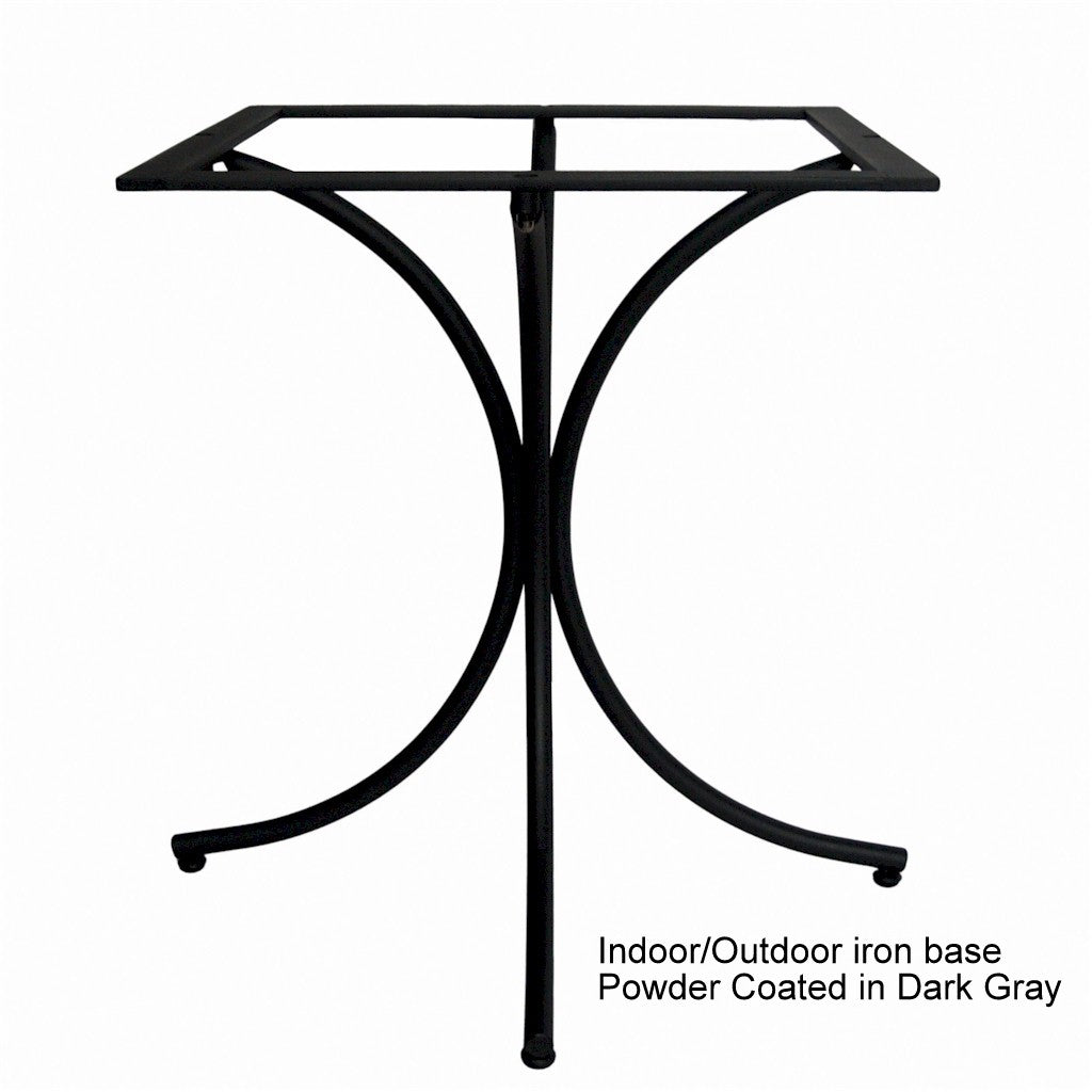 CAFE-BISTRO SQUARE TABLE: Ceramic-Stone top on iron base (24&quot;x24&quot; x 30&quot; High.) in Deruta, Italy. - Artistica.com
