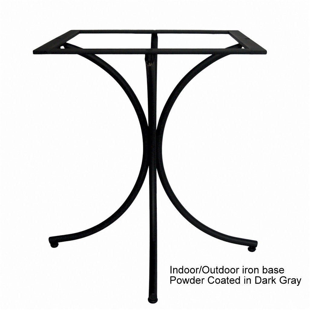 CAFE-BISTRO SQUARE TABLE: Ceramic-Stone top on iron base (24"x24" x 30" High.) in Deruta, Italy. - Artistica.com