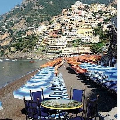 CERAMIC STONE TABLE + IRON BASE: CAPRI Design - Hand Painted in Deruta, Italy. - Artistica.com