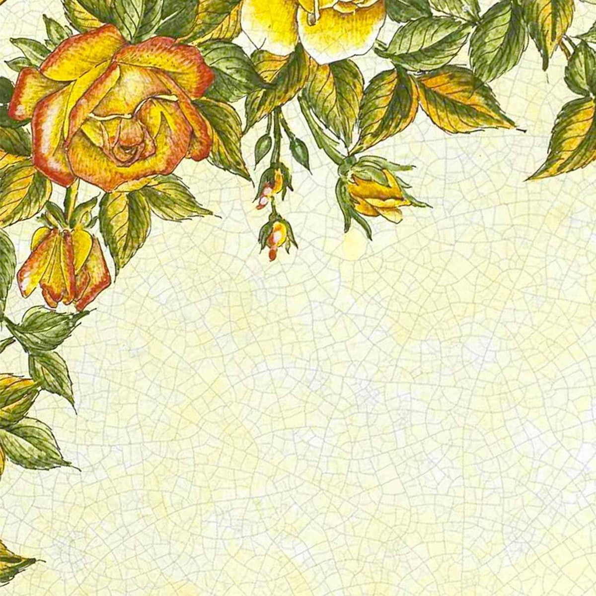 CERAMIC STONE TABLE + IRON BASE: CASCIA Design^ - Hand Painted in Deruta, Italy. - Artistica.com