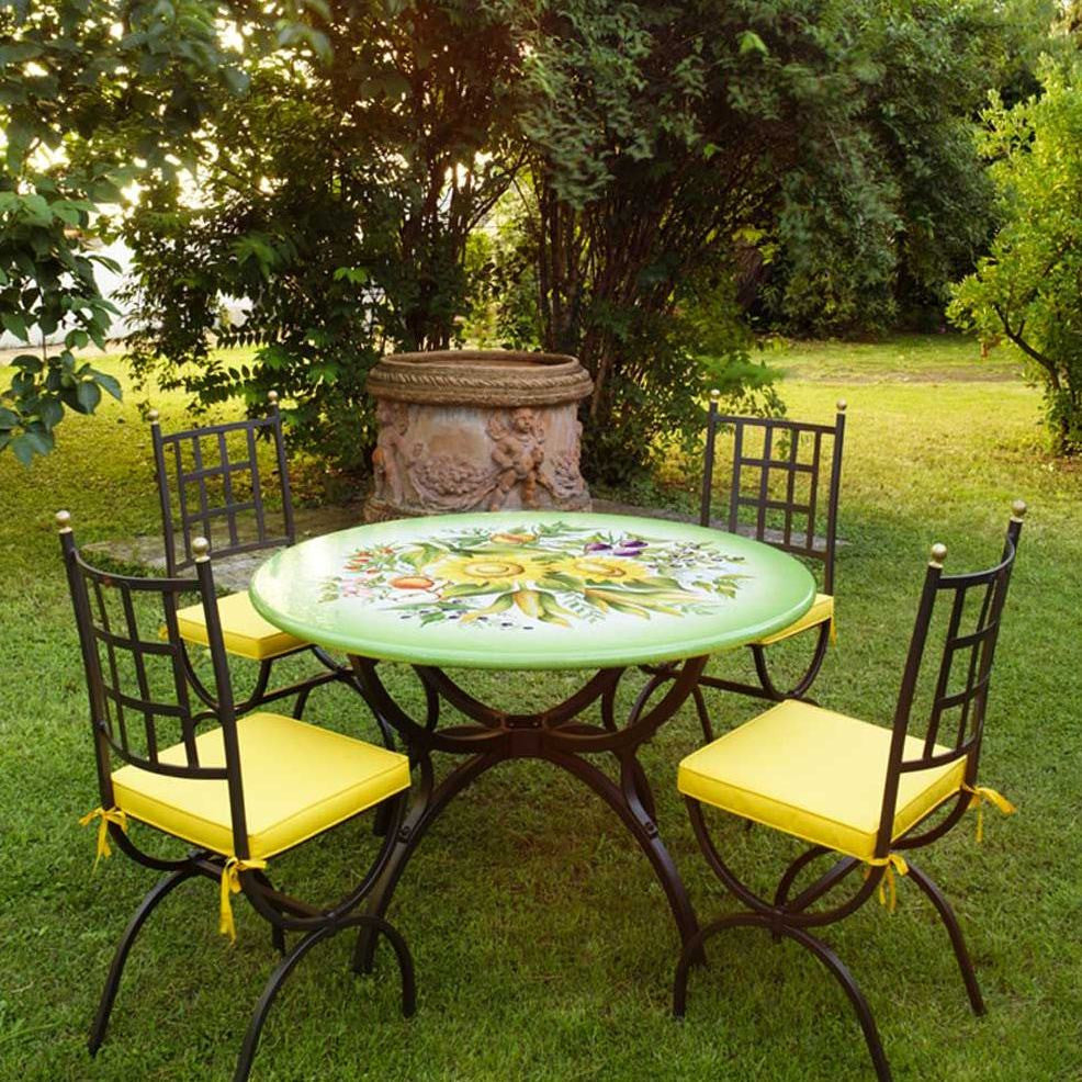 WROUGHT IRON CHAIR: Aurora Design in Deruta, Italy. - Artistica.com