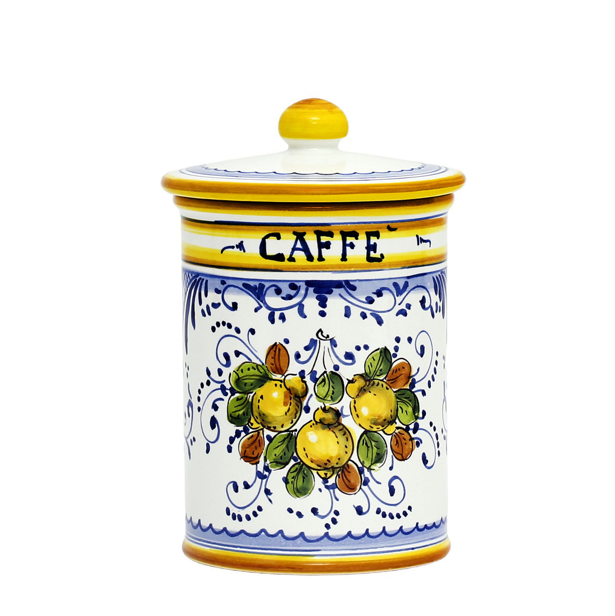 LIMONCINI: Tuscan Canister &#39;CAFFE&#39; (Coffee) lemon design - Artistica.com