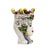 CALTAGIRONE: Sicilian Moorish Head Vase - Woman with Crown & off white fruit (Medium 11" H.) - Artistica.com