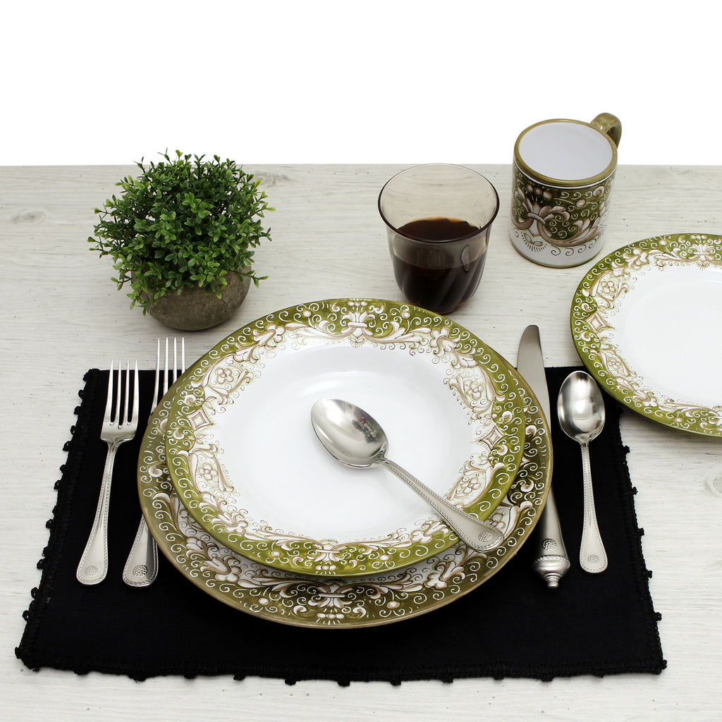 DERUTA COLORI: Pasta/Soup Rim Plate - SAGE - Artistica.com