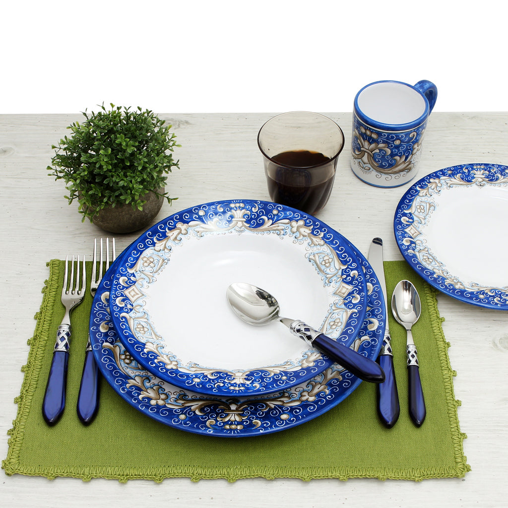 DERUTA COLORI: Dinner Plate - BLUE GENZIANA - Artistica.com