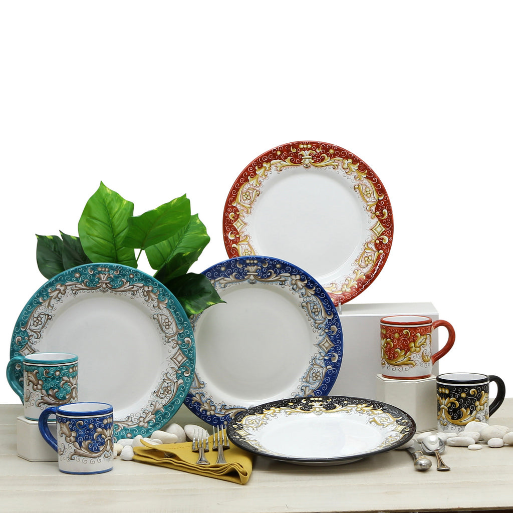 DERUTA COLORI: Dinner Plate - AQUA/TEAL - Artistica.com