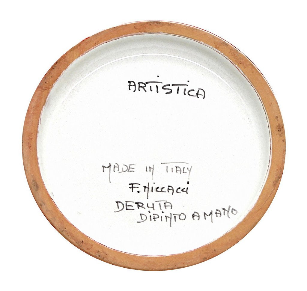 DERUTA BELLA: Fruit Bowl Centerpiece - Old Orange Design - (Premium Masterpiece by Francesca Niccacci) - Artistica.com