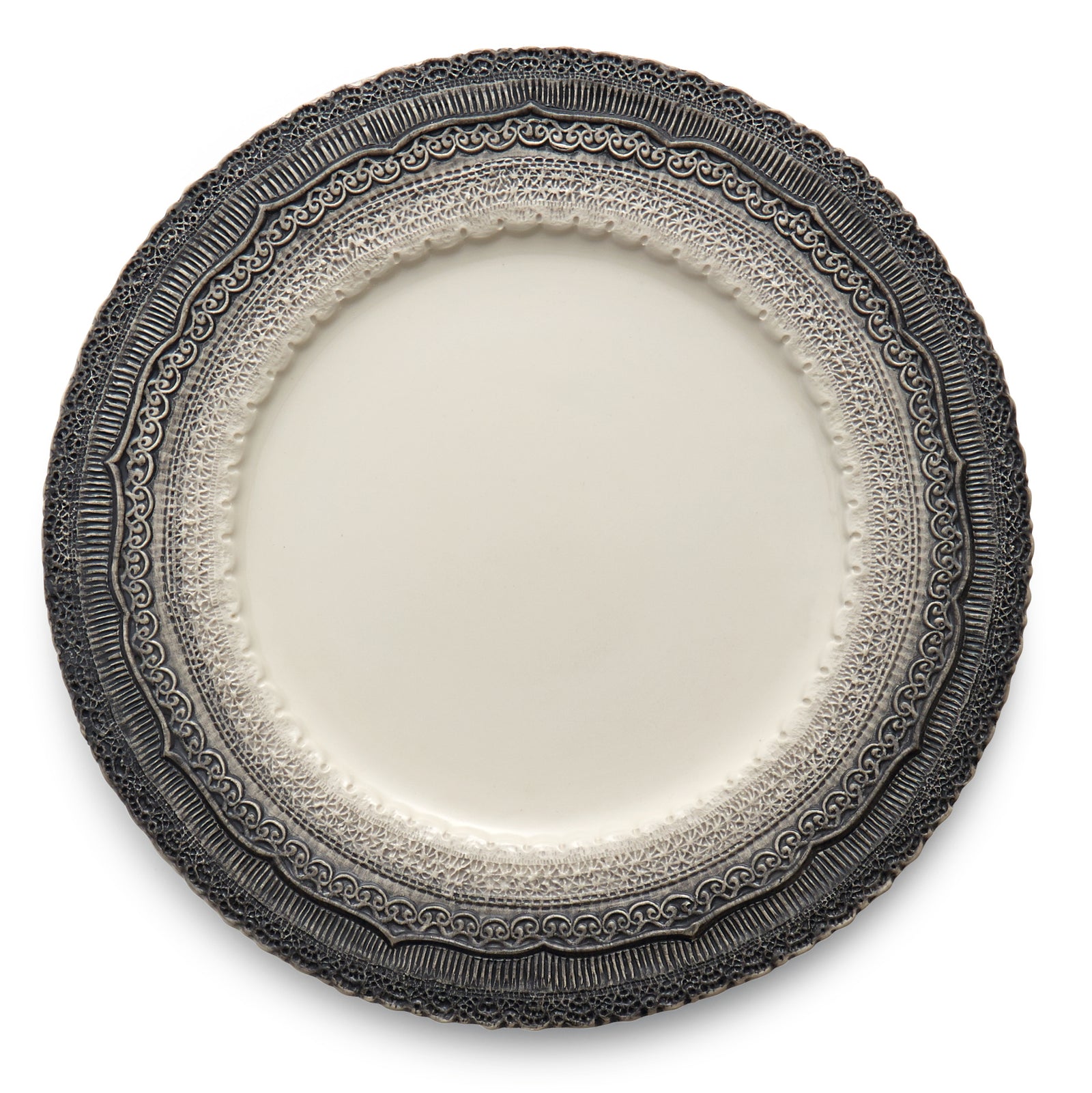 ARTE ITALICA: Finezza Grey Charger - Artistica.com