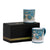 GIFT BOX: With two Deruta Mugs - DERUTA COLORI Aqua/Teal Design - Artistica.com
