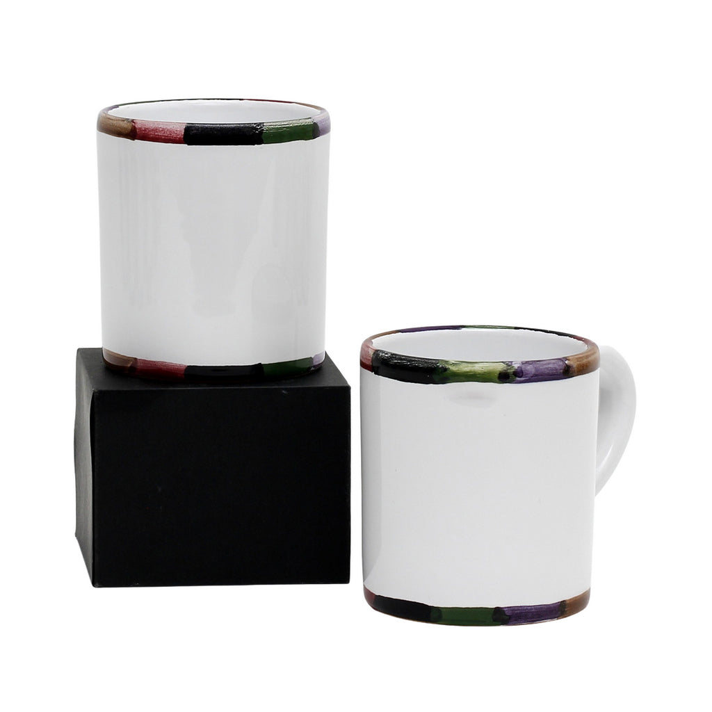 GIFT BOX: With two Deruta Mugs - CIRCO-BELLO Design - Artistica.com