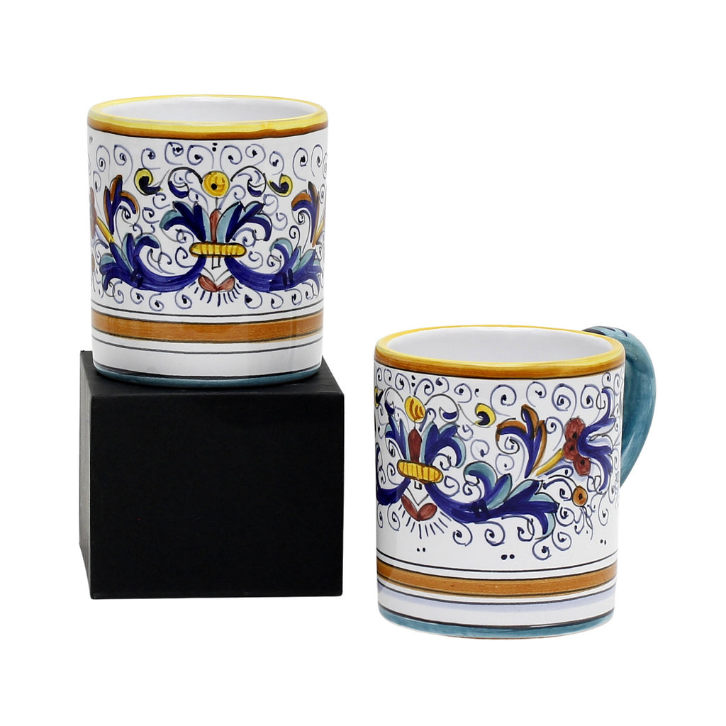 GIFT BOX: With two Deruta Mugs - RICCO DERUTA Design - Artistica.com