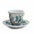 ORVIETO GREEN ROOSTER: Espresso cup and Saucer - Artistica.com
