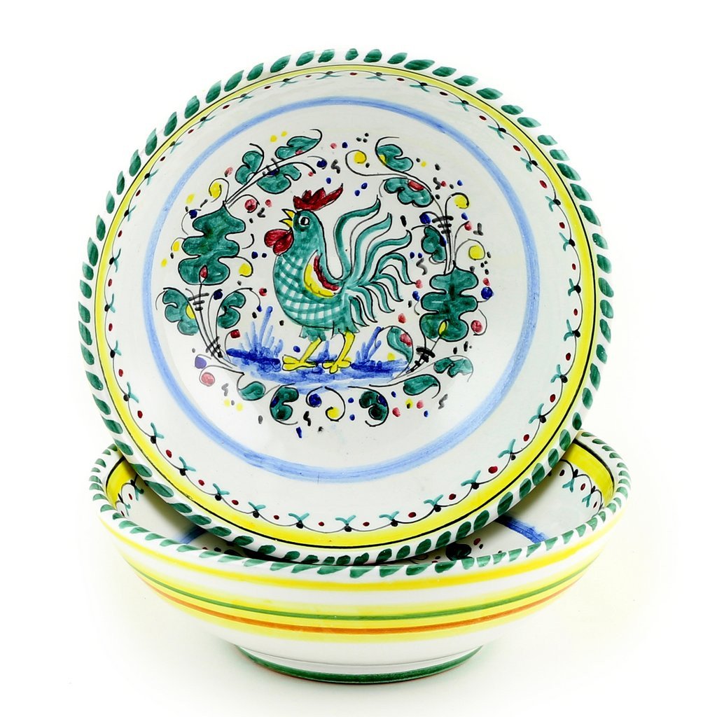 ORVIETO GREEN ROOSTER: 4 Pieces Place Setting