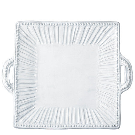 VIETRI: Incanto Stripe Sq Handled Platter - Artistica.com