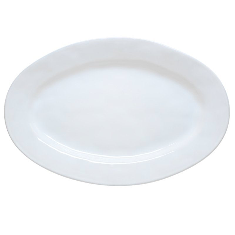 JULISKA: Quotidien White Truffle 15" Oval Platter - Artistica.com