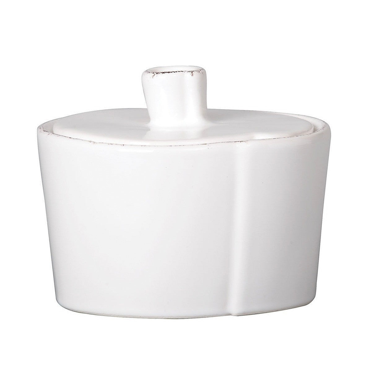 VIETRI: Lastra White Sugar Bowl - Artistica.com