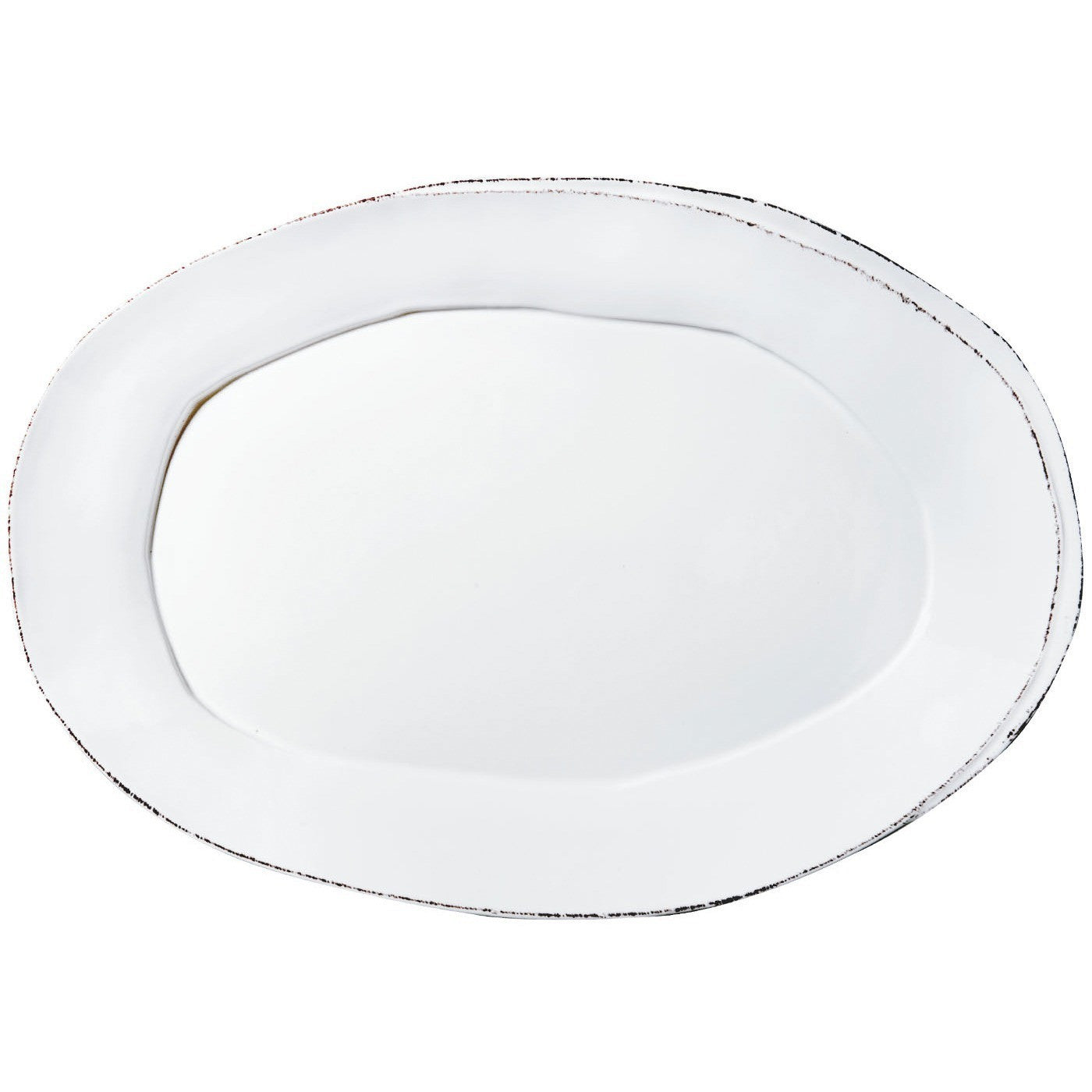 VIETRI: Lastra White Oval Platter - Artistica.com