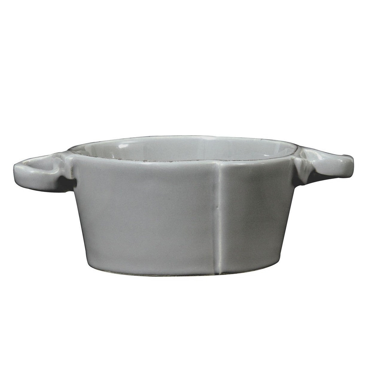 VIETRI: Lastra Gray Small Handled Bowl - Artistica.com
