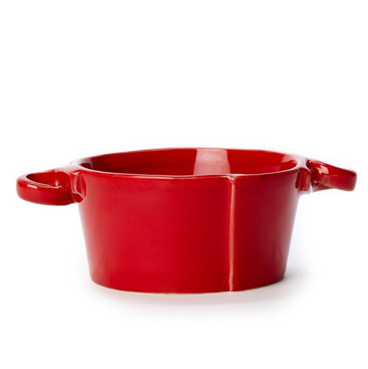 VIETRI: Lastra Red Small Handled Bowl - Artistica.com